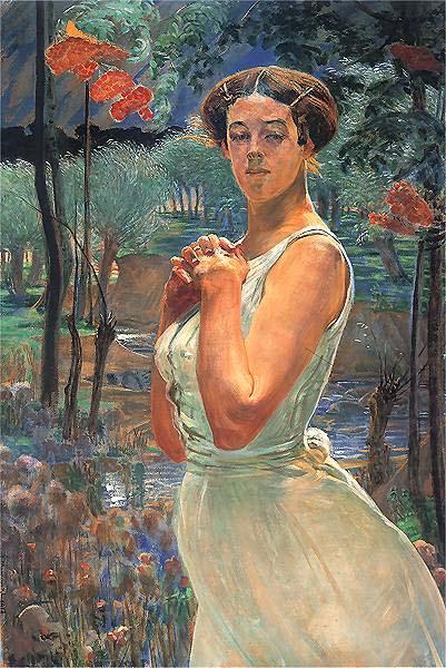 A woman in a grove, Jacek Malczewski